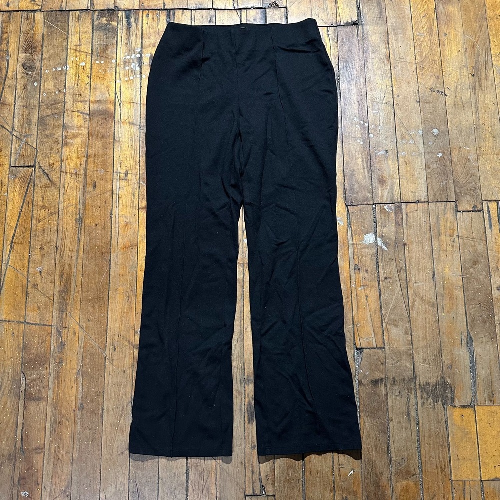89th + Madison Pants Women's‎ Medium Black Rayon Casual Flat Front Straight Leg